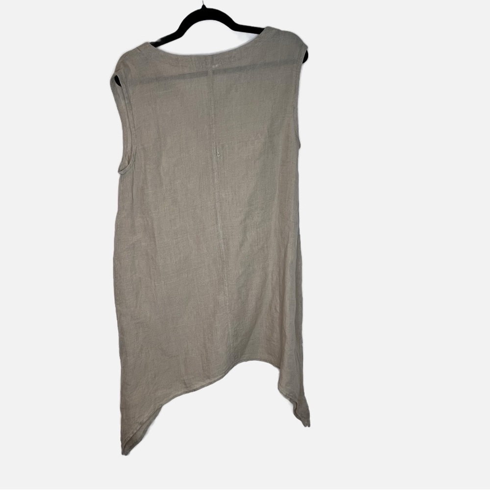 Becasa | Linen Laganlook Shark Bite Tank - Picture 3 of 6